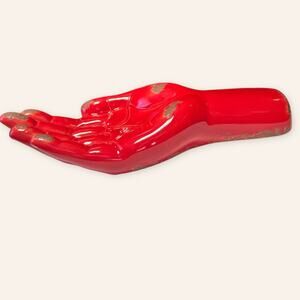 Ceramic Cherry Red Hand decoration